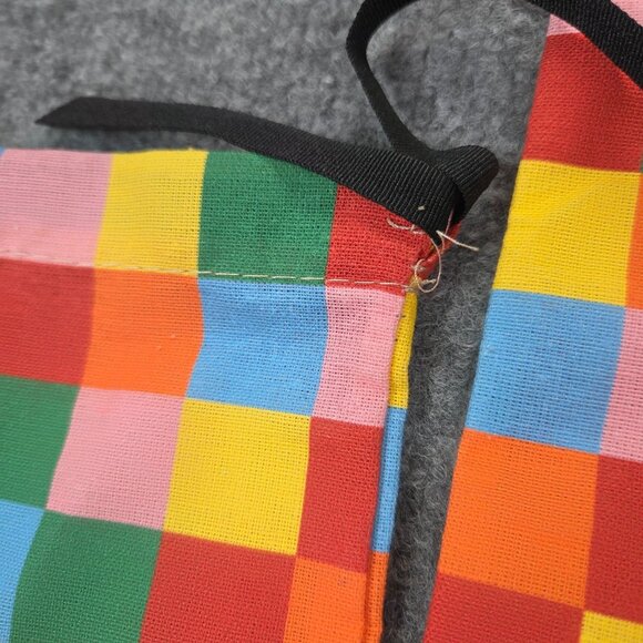2 GUCCI Multicolored Checkered Logo Patch Drawstring Dust Cover Bag - Picture 4 of 7